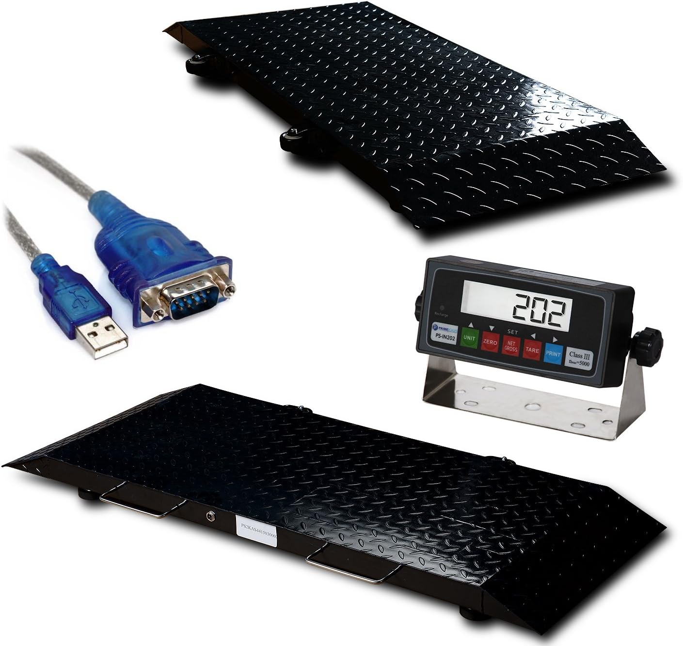 PrimeScales Heavy Duty 2000x0.2lb Portable Animal Scale/Livestock Scale/Farm Scale/Vet Scale with Animal Indicator with Hold Function