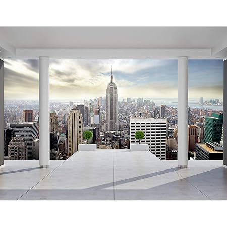 Fototapete New York 396 x 280 cm Vlies Wand Tapete Wohnzimmer Schlafzimmer Büro Flur Dekoration Wandbilder XXL Moderne Wandde
