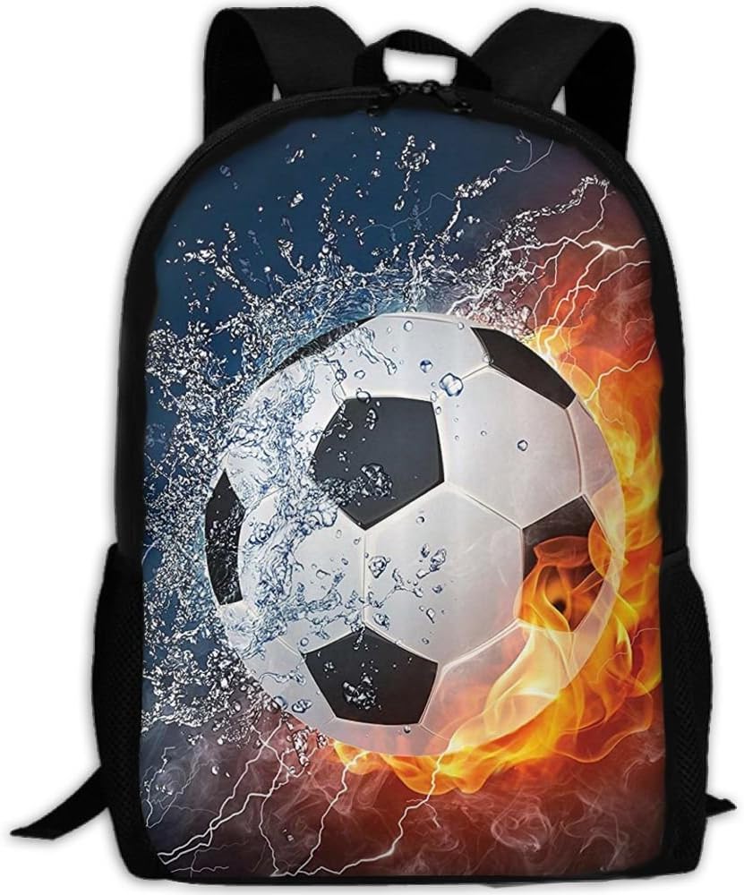 Nuevo balón de fútbol sobre Fuego y Agua Llama Salpicadura Trueno ...