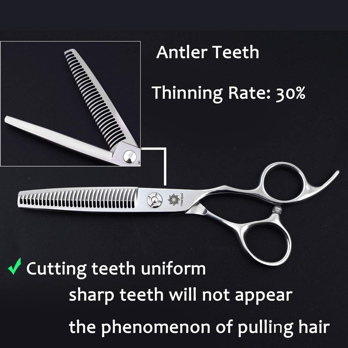 Dream Reach Professional Barber Shears 6.0'' Japanese 440C Steel Thinning Scissor Hair Cutting Scissors Hairdressing Scissors for Wome and Men - Image 3