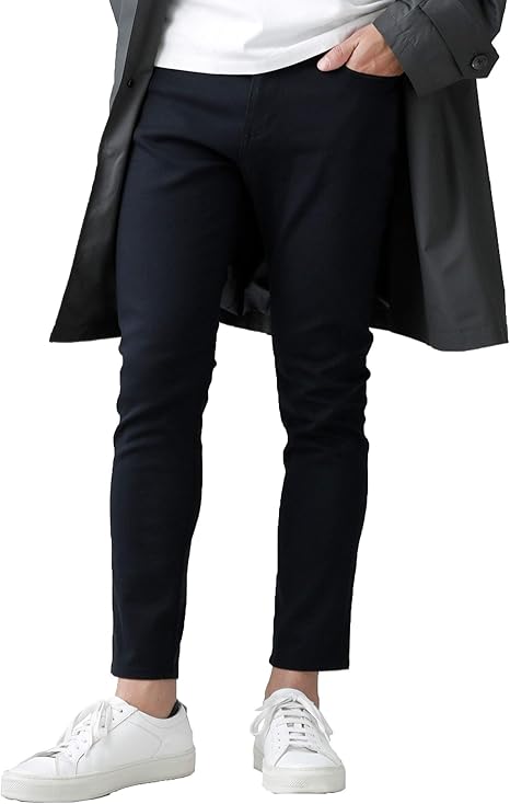 Amazon ナノユニバース パンツ Web限定 ストレッチ ツイルアンクル スキニー メンズ S ブラック Nano Universe ロングパンツ 通販