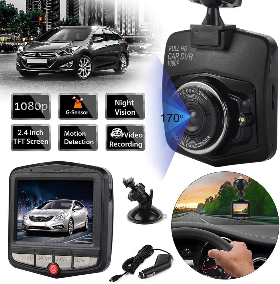 FeliciaJuan Driving Recorder Portable Mini DVRs Car Camera AVI Dash Record Video Parking Recorder Loop Recording G-Sensor DVR (Color : Black, Size : Class 10 16G SD Card)