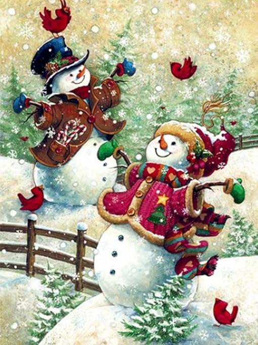 Colorato Tm Home Decor 5d Pittura Diamante Natale Pupazzo