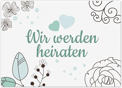 15 X Save The Date Karten Mit Umschlag Wir Werden Heiraten