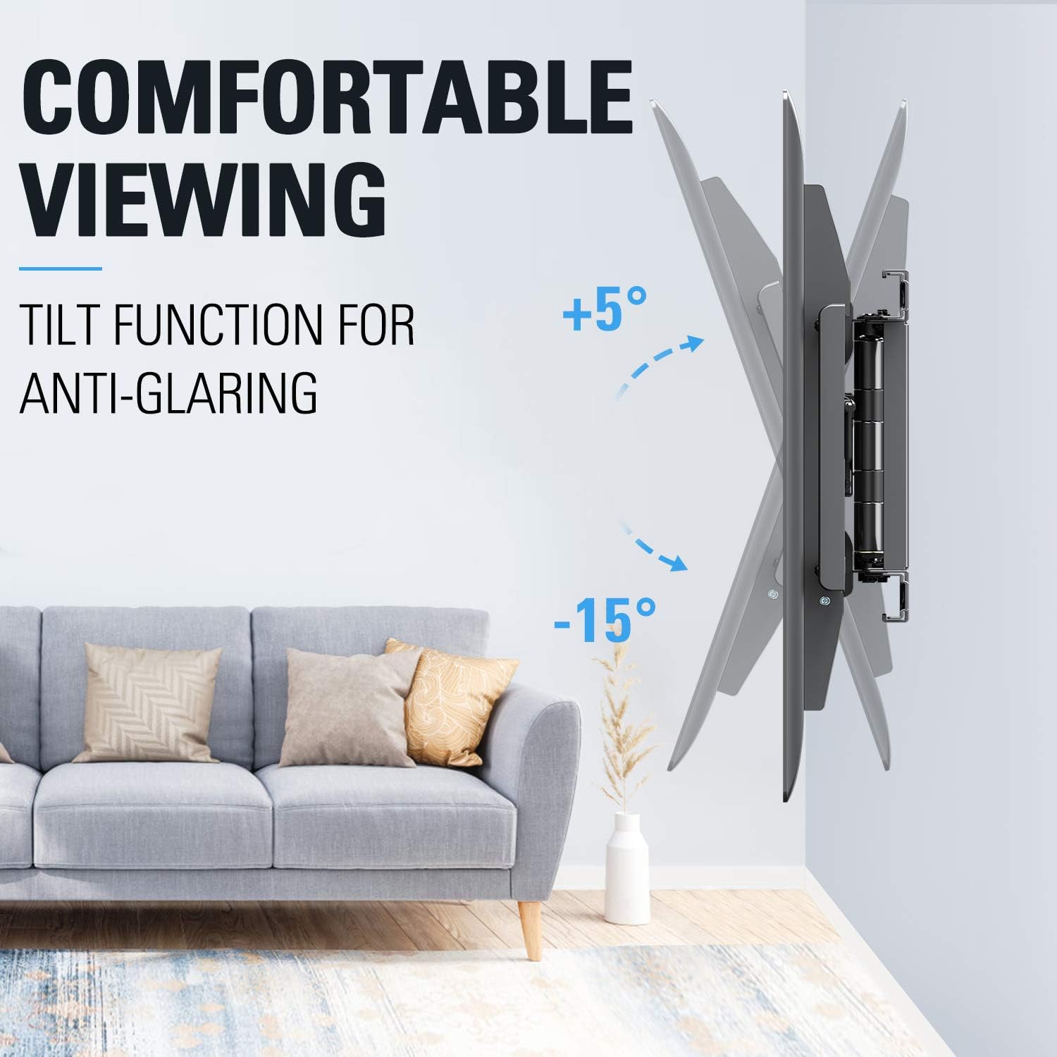 Mounting Dream TV Wall Mounts TV Bracket for 42-70 Inch TVs, Premium TV Mount, Full Motion TV Wall Mount with Articulating Arms, Max VESA 600x400mm and 100 LBS, Fits 16", 18", 24" Studs MD2296-24K: Electronics