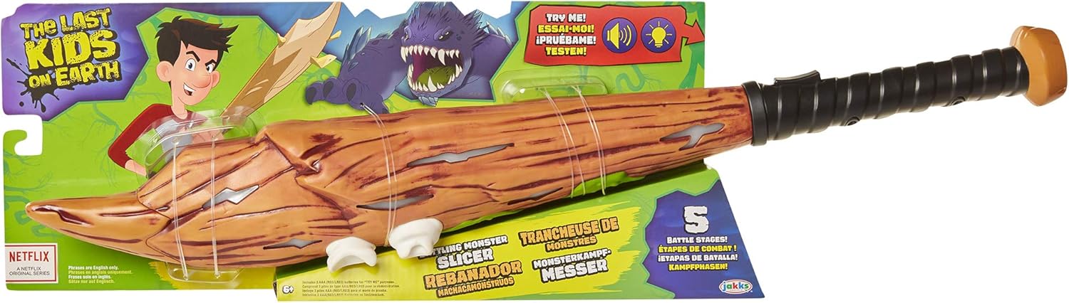 The Last Kids On Earth Bat Battling Monster Slicer, 25-Inch Soft Tip Foam Bat with 5 Battle Stages - Activated Lights and Sounds!: Toys & Games