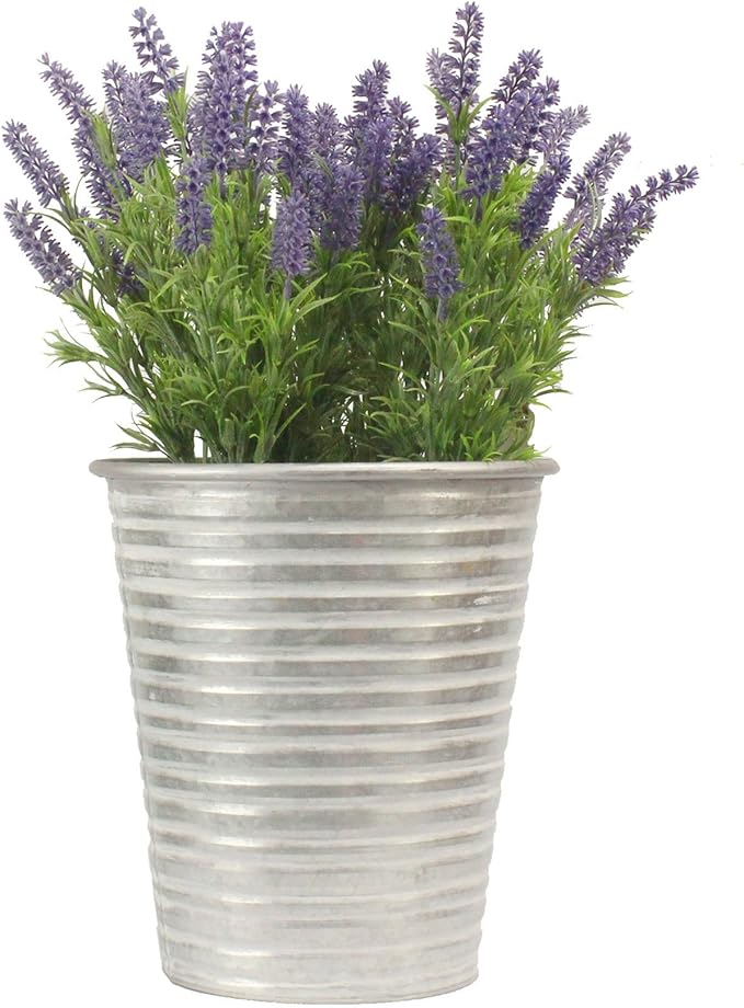 Blooming Artificial Artificial 60cm (H) Lavender Tin Container, Pre