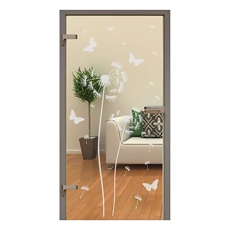 Glastür Aufkleber Tattoo Folie Glasdekor Fensterfolie Sichtschutz Wohnzimmer, Bad, Küche oder für alle Glasflächen Sichtschut