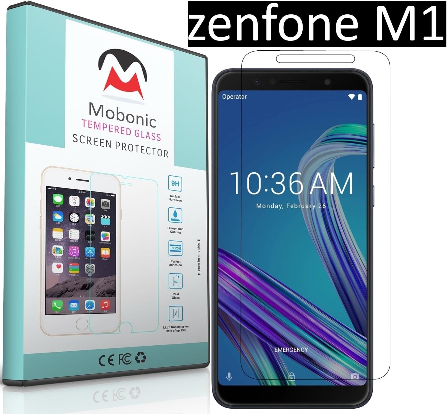 Mobonic 2.5D 0.3 mm Curved 9H Gorilla Tempered Glass with Camera and Sensor Cut for ASUS Zenfone Max Pro M1 (Multicolour)
