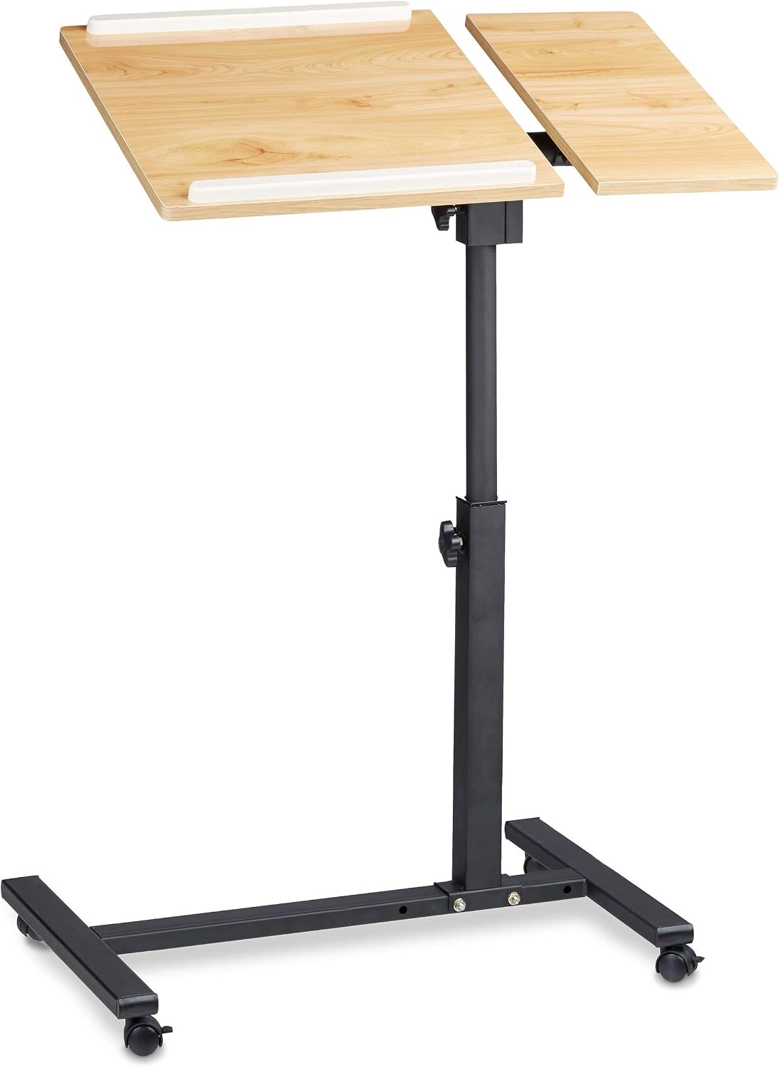 Relaxdays Laptop Table Height-Adjustable 95 x 60 x 40 cm Notebook Stand also for Lefties Sofa Table Side Table Laptop Desk with Wheels & Surface for Mouse with 2 Stop Bars - Image 3