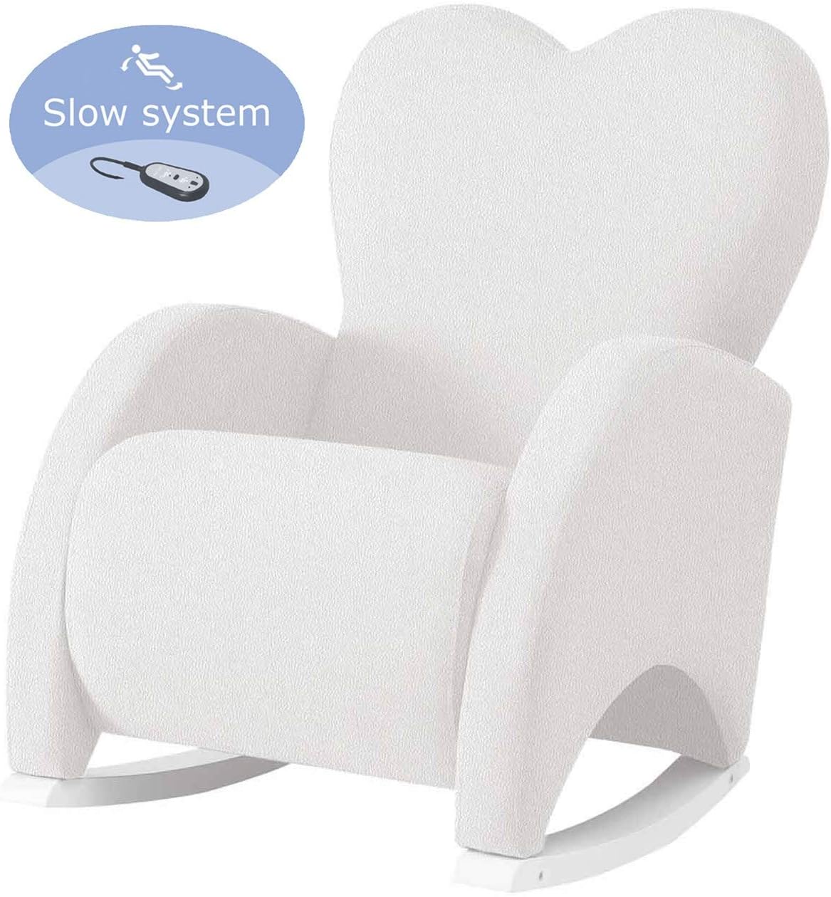 Love - Rocking Armchair with Slow System Color White