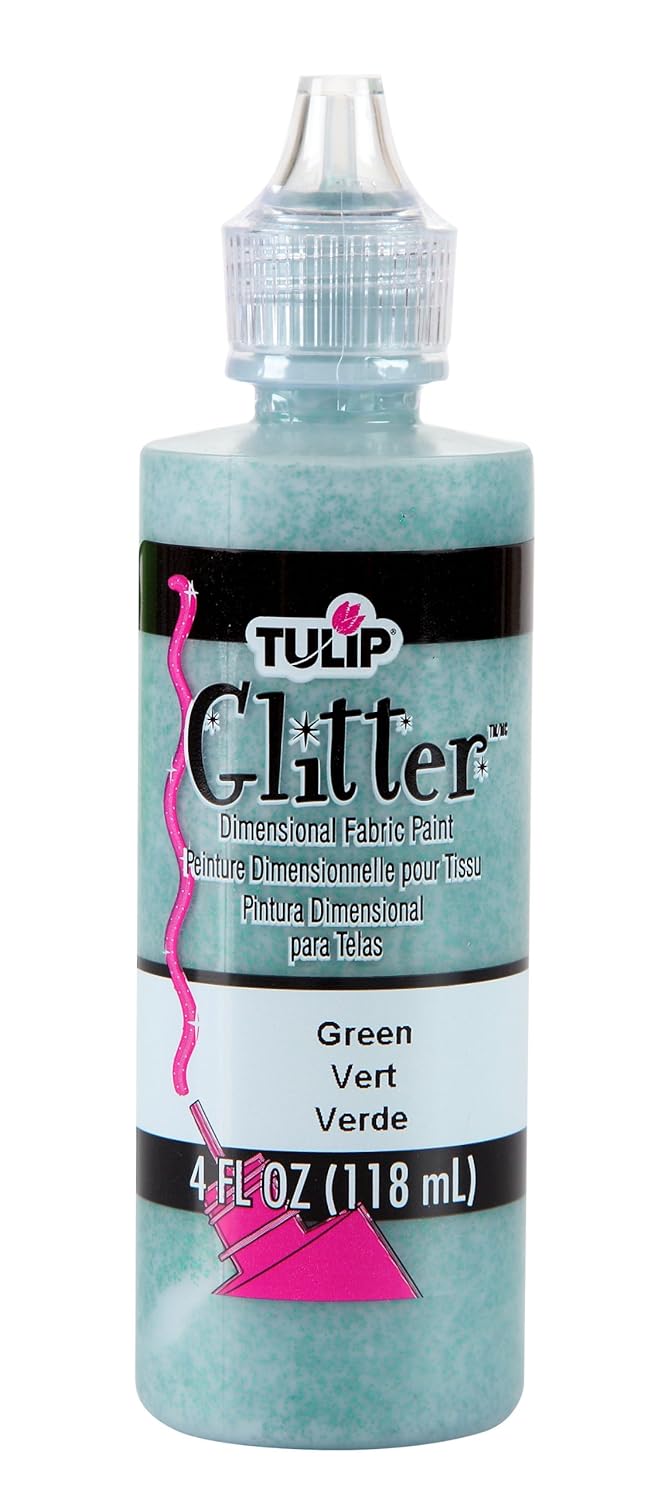 Tulip Dimensional Fabric Paint 4oz Glitter Green