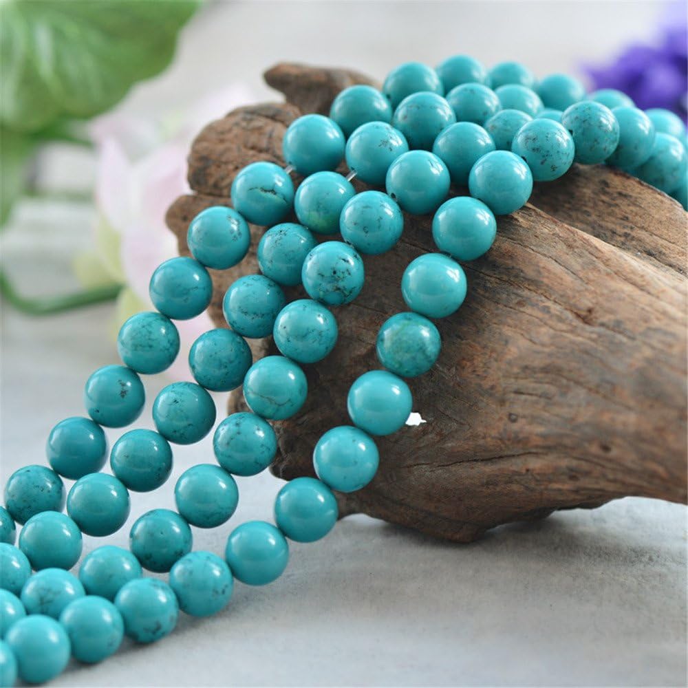 Natural Green Turquoise Beads 4mm-16mm Smooth Polished Round 15 Inch Strand TQ03