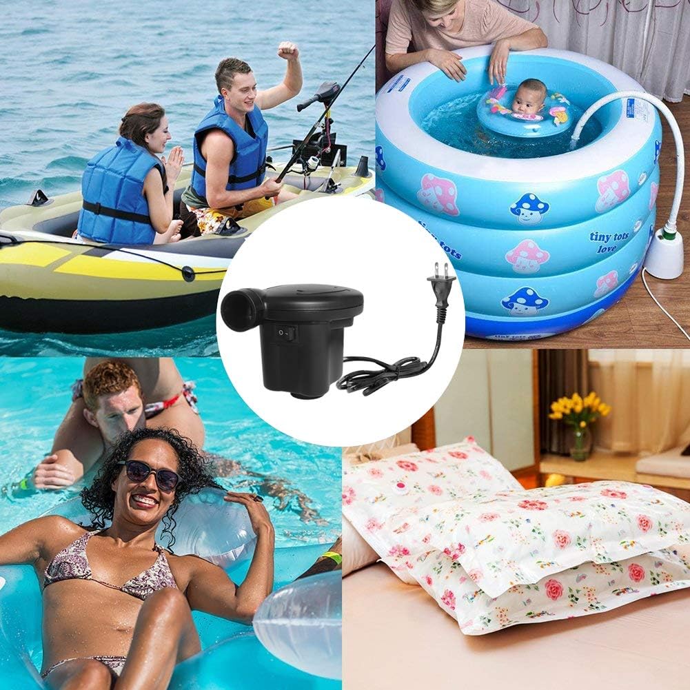 WEY&FLY Quick-Fill Electric Air Pump for Inflatables Air Mattress Bed AC 100-120V Black (8218): Toys & Games