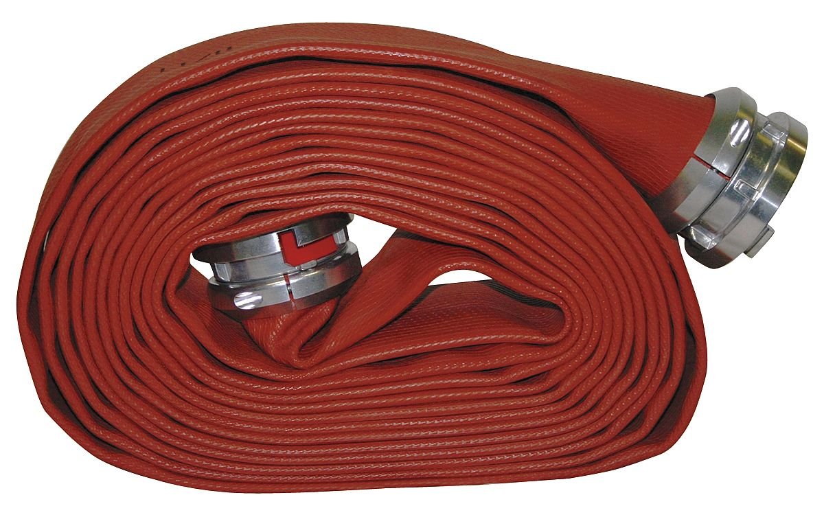 Armored Textiles G50H6RR100S Supply Line Fire Hose, Single Jacket