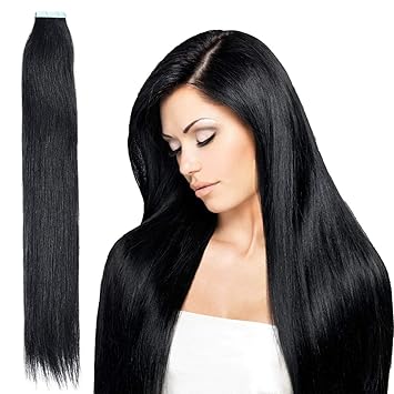 Amazon Com Tape In Hair Extensions 100 Remy Human Hair Seamless