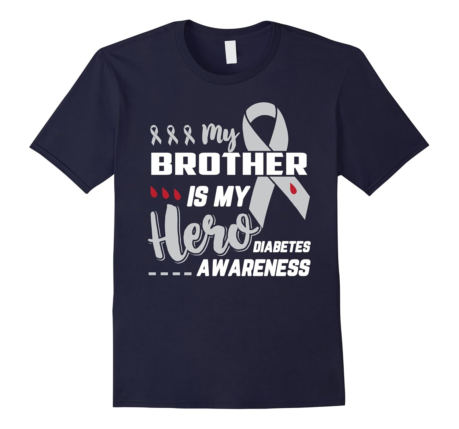 My Brother Is My Hero Diabetes Awareness T-Shirt-Rose