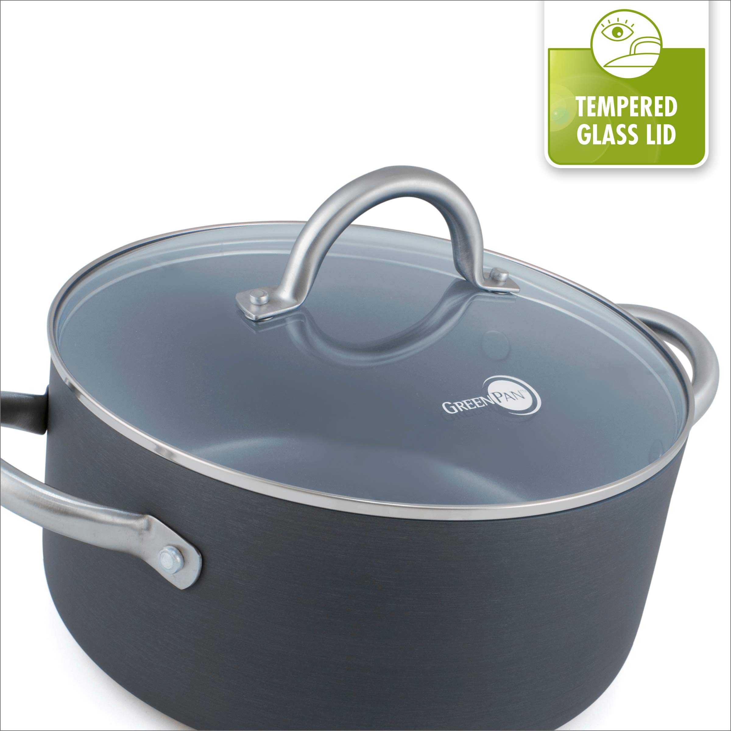 GreenPan Lima Hard Arlo Might Non Stick Ceramic Pan with Helper and delivered.