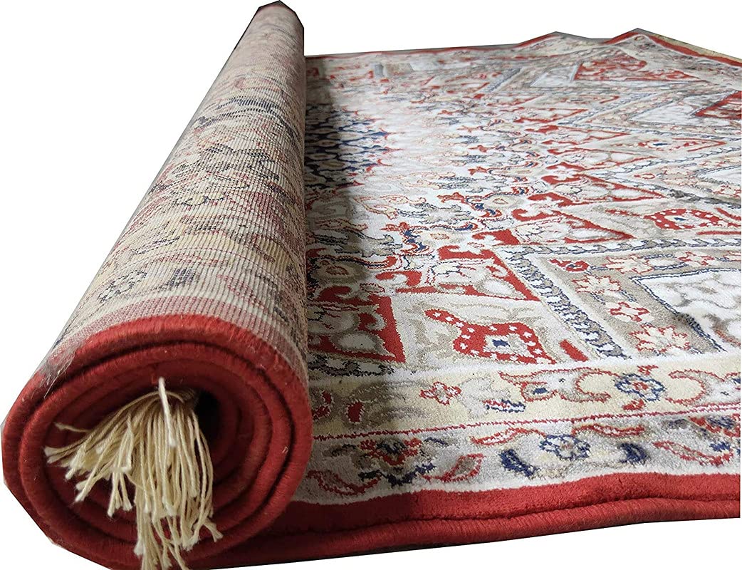 Buy Range Handloom Carpet 4x6 Feet Actual Size is 120x180 cm Kashmiri