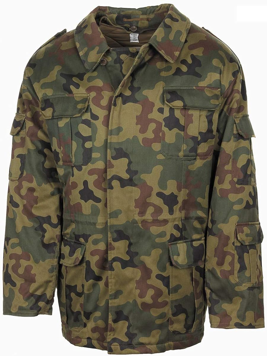 vizuk wear Polish Army Winter Parka Camouflage WZ93 Lined Coat Unused Army Surplus Amazon.co
