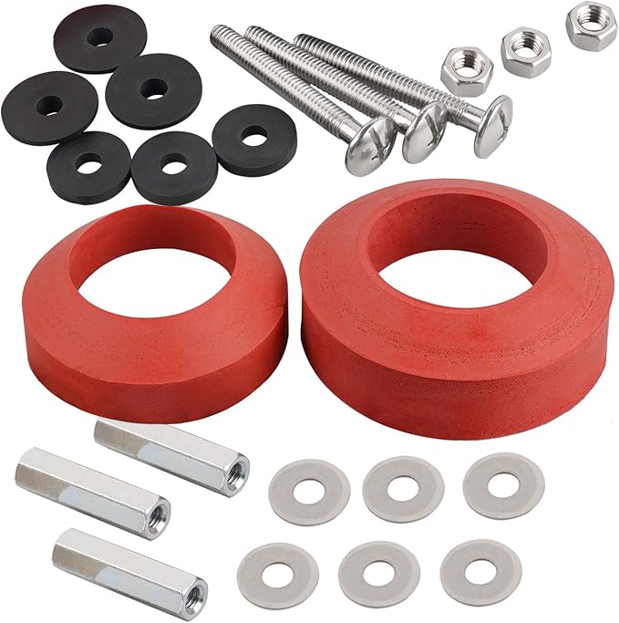 iFealClear Universal Toilet Tank To Bowl Gaskets &Bolt Kit, Hardware