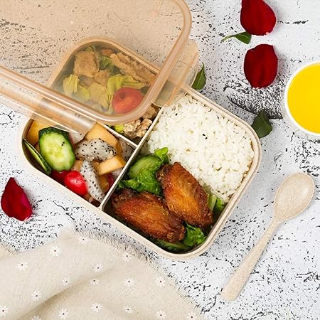 Simplicidad Lonchera portátil con compartimentos Circular Square ...