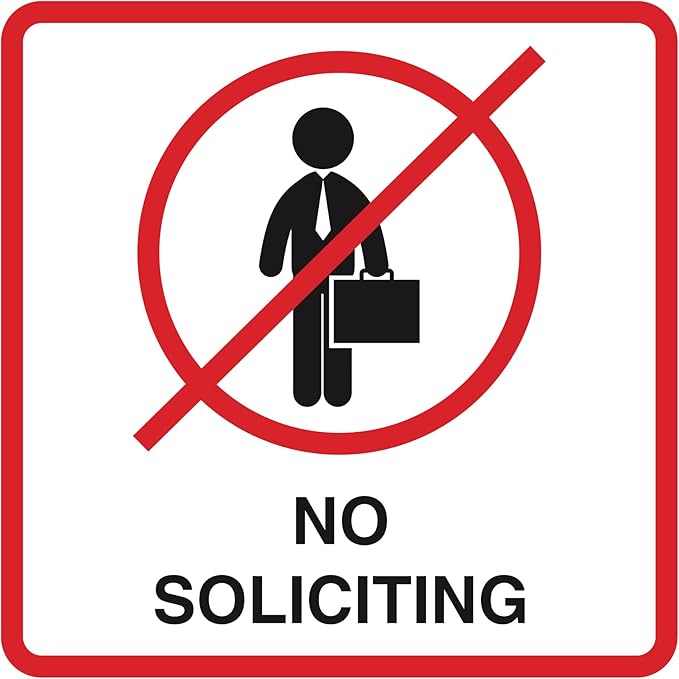 amazoncom 2 pack no soliciting notice red black white