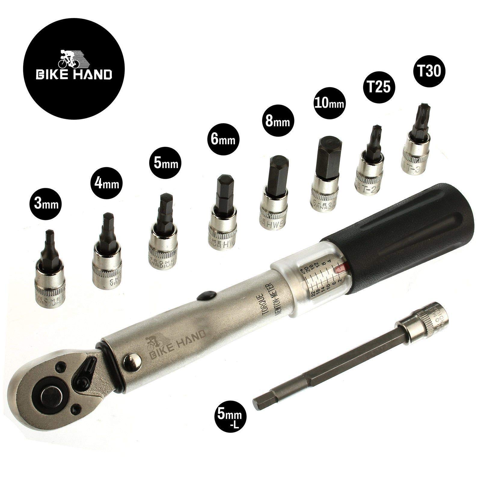 Bikehand Bicycle Bike Torque Wrench Allen Key Tool Socket Set Kit The