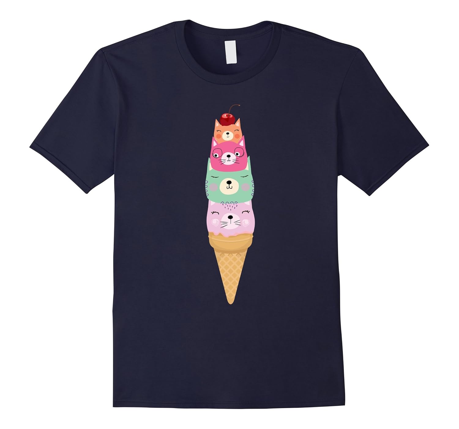 Cats Ice Cream Funny T-shirt-ANZ