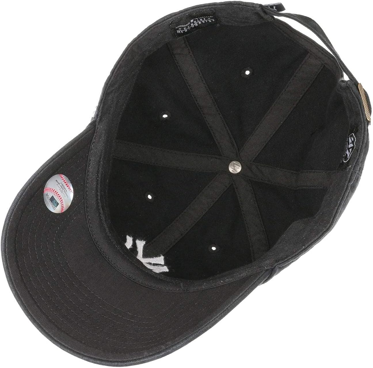 '47 MLB New York Yankees Brand Clean Up Adjustable Cap, One Size, Black : Sports Fan Baseball Caps : Clothing