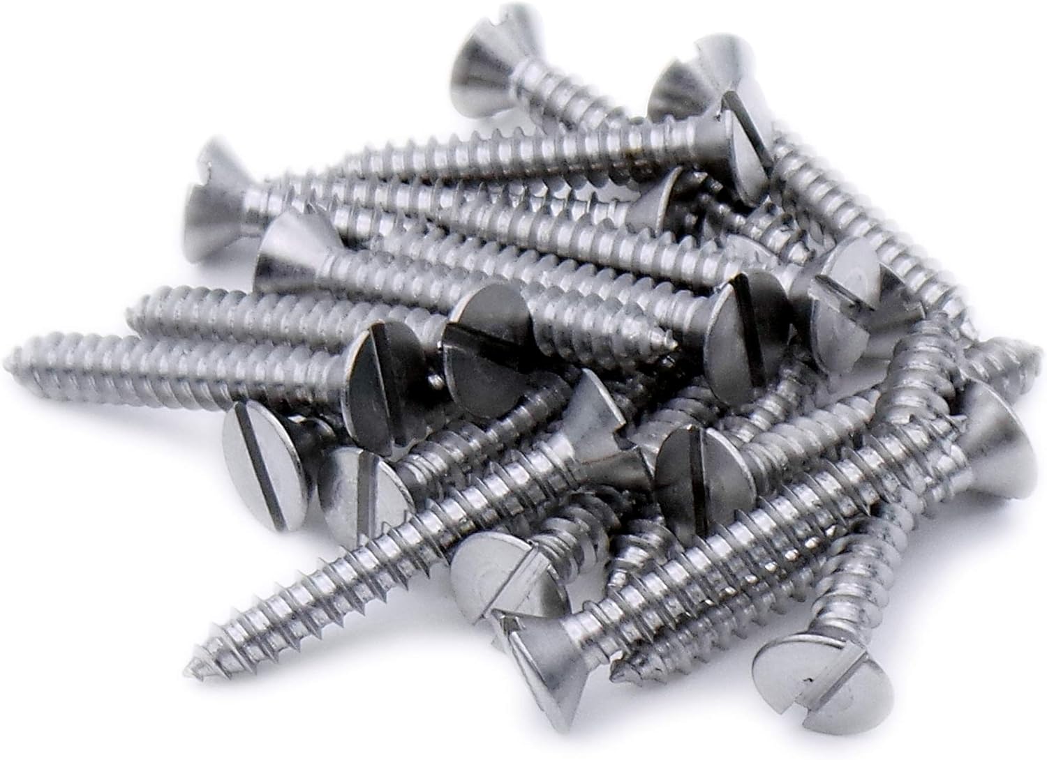 No.12 x 0.625 (5.5mm x 16mm) Slot Countersunk Self-Tapping Screw - Stainless Steel (A2) (Pack of 20), 5.5x16 - A2(20) - Image 4