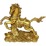 Brass Money Running Horse Statues Chinese Handmade Figurines Home Decor Collectible Gift BS041