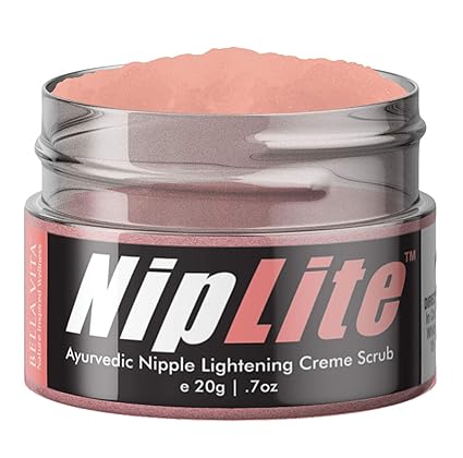 Bella Vita Organic NipLite Ayurvedic Nipple Lightening Creme Scrub Areola Skin Whitening, 20g