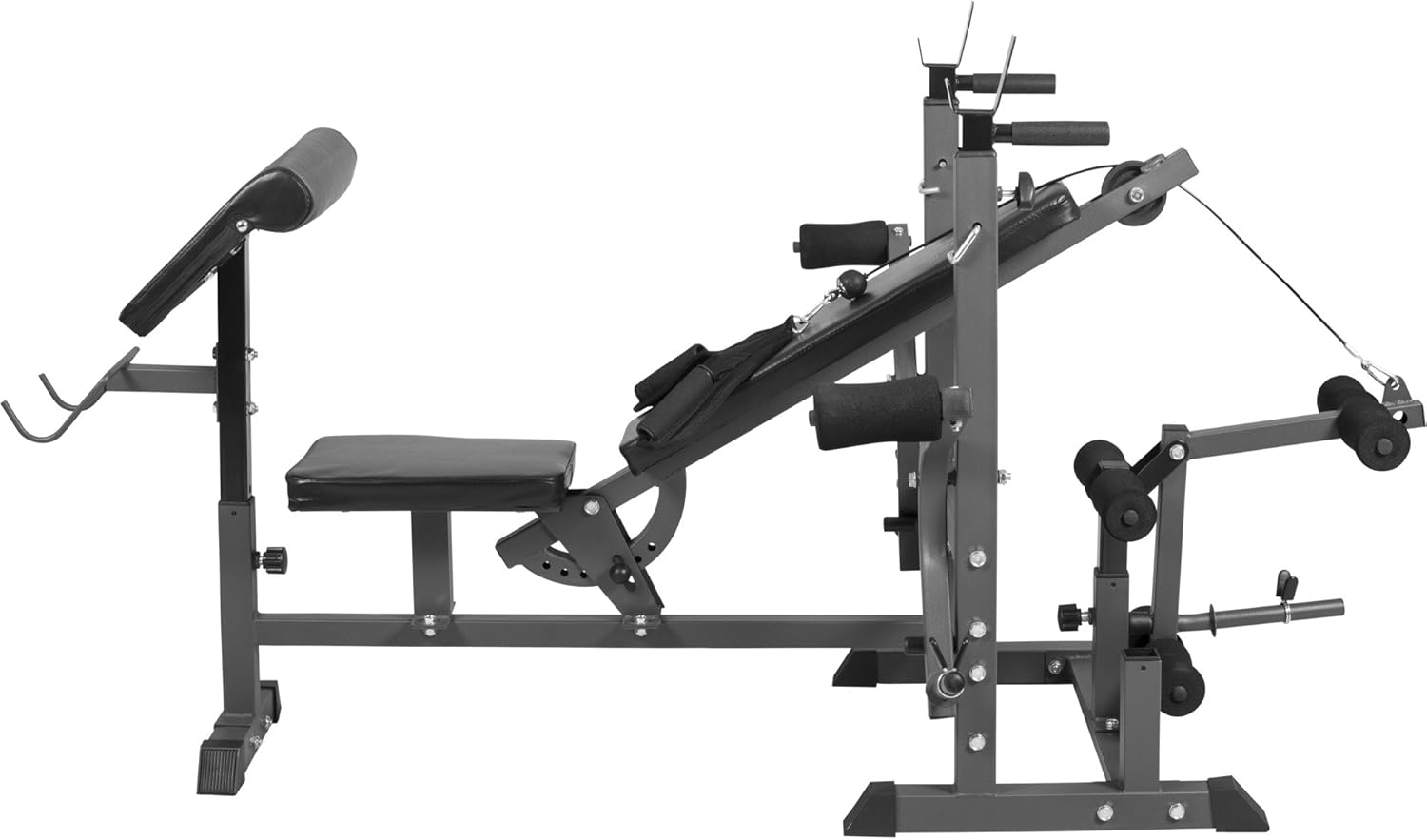 Gyronetics Banc Complet Multifonction Avec Repose Barre Et Dips Gn008 Amazon Fr Sports Et Loisirs