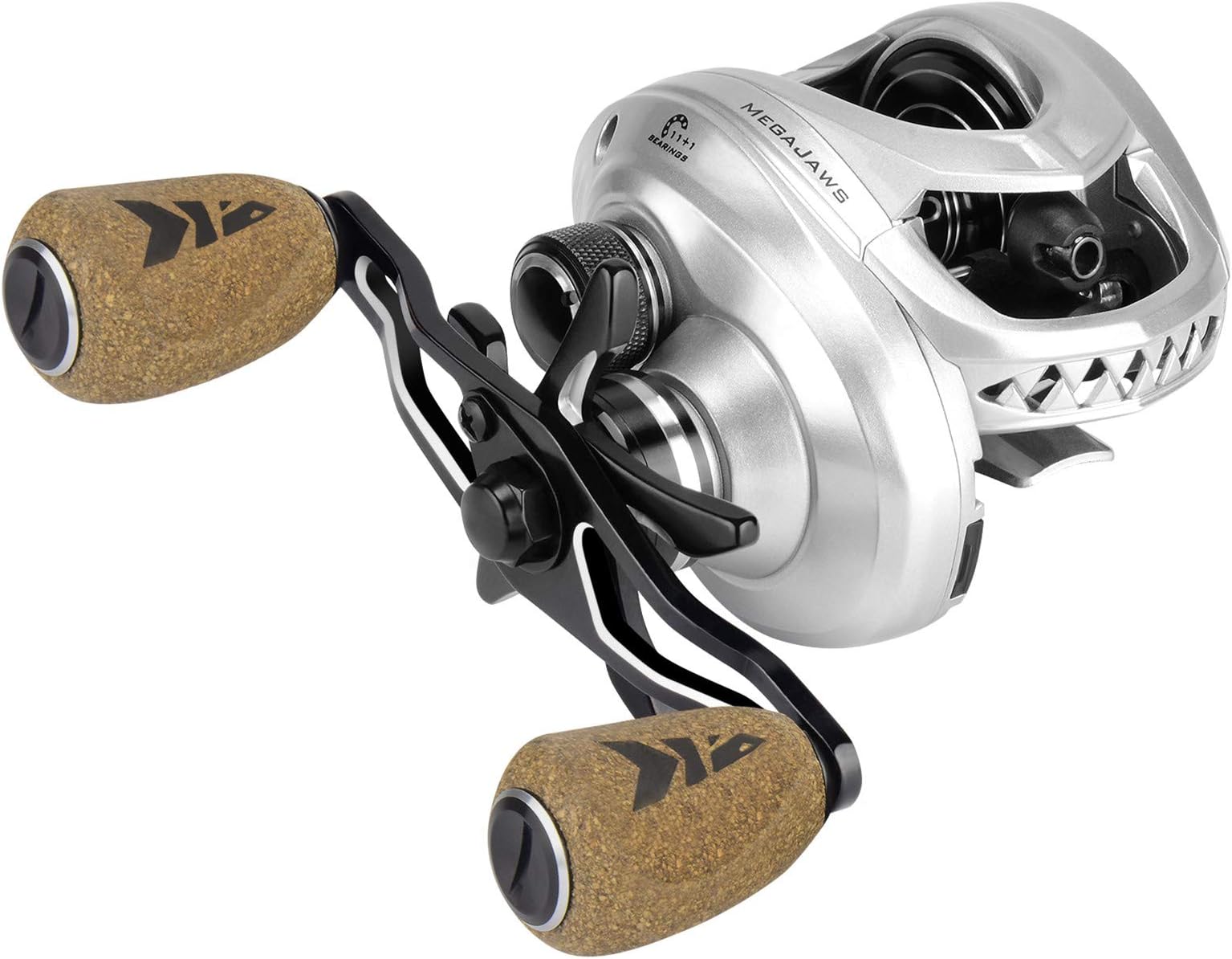 KastKing MegaJaws Baitcasting Reel, Industry First Color-Coded Gear Ratios from 5.4:1 to 9.1:1, Fishing Reel with 11+1 High Performance BB, Magnetic Braking System, 17.6 Lb Carbon Fiber Disc Drag