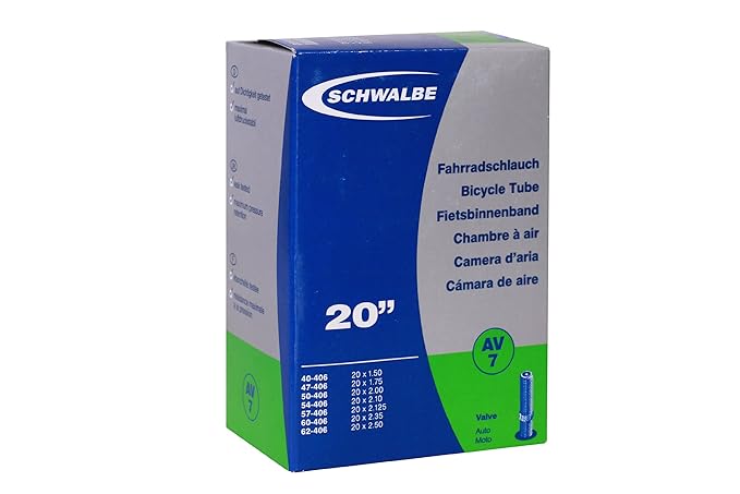 SCHWALBE Fahrradschlauch Schlauch Nr.7 20 Zoll (Ausführung: DV 7, 40mm)