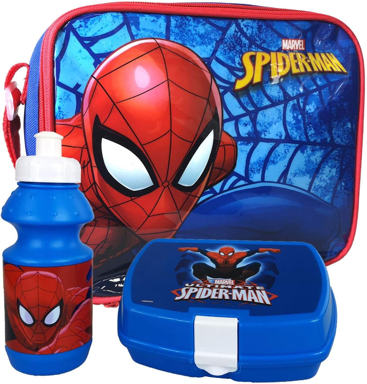 MARVEL SpiderMan Childrens Lunch Time Set with Insulated Lunch Bag
