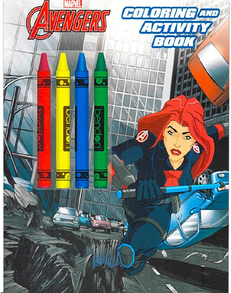 Marvel Avengers Coloring Book Super Set with Crayons (3 Jumbo Books Featuring Captain America, Thor, Hulk, Iron Man and More!): Toys & Games
