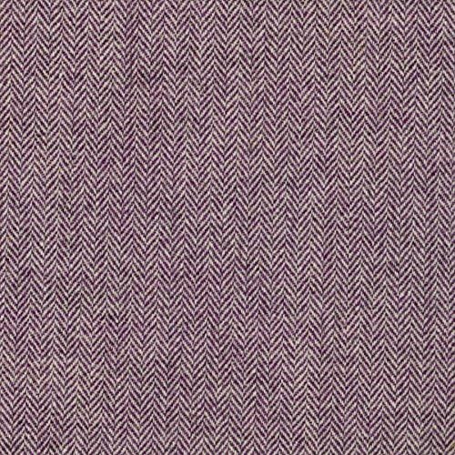 Exclusive Range Designer Tweed Fabric | 100% Wool | Purple Herringbone Design | Ref 2070B