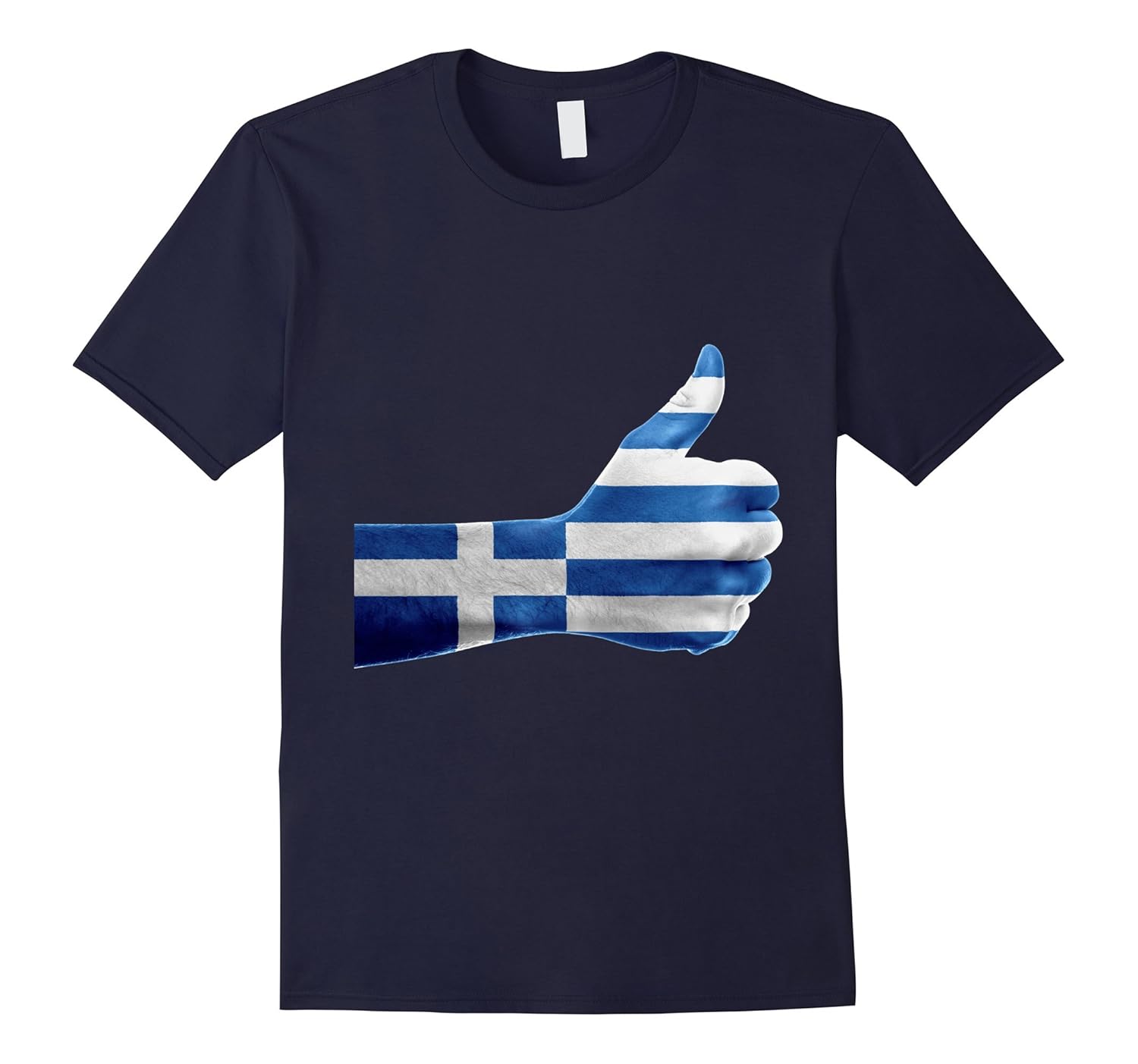 Greece Hand With Flag T-shirt Thumbs Up Patriotic T Shirt-ANZ