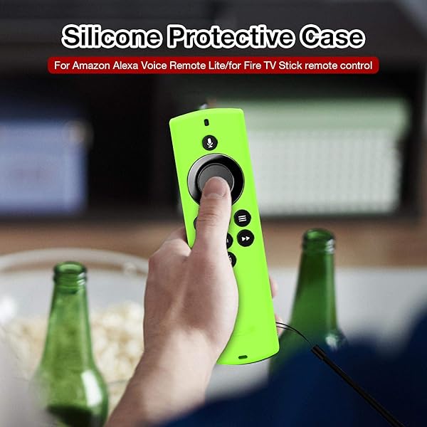 Funda protectora para control remoto funda de silicona a prueba de golpes funda protectora de silicona compatible con Amazon Voice Remote Lite Fire TV Stick Smart TV Remote Funda de silicona
