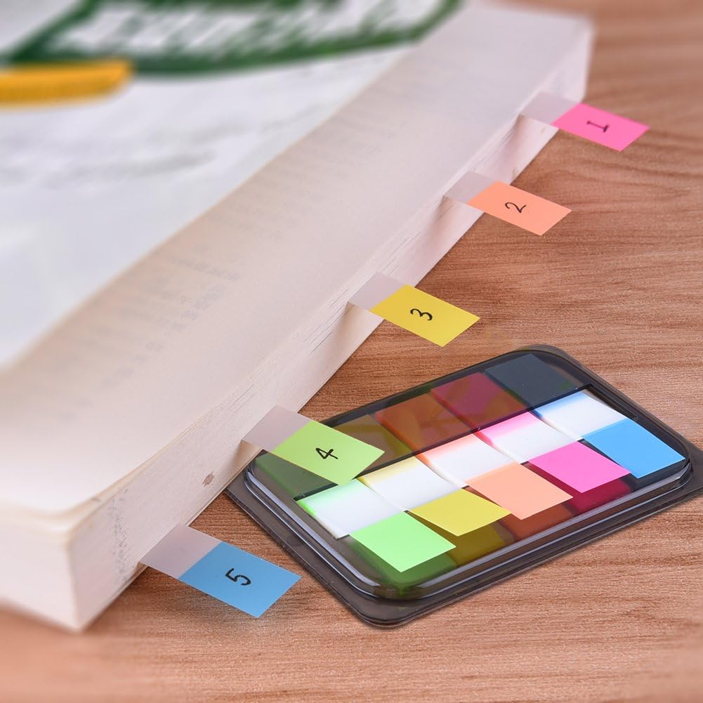 AUSTOR 1160 Pieces Page Marker Pop-up Page Flags Colorful Index Tabs Sticky Notes Tabs with Box, 15 Sets 4 Sizes : Office Products