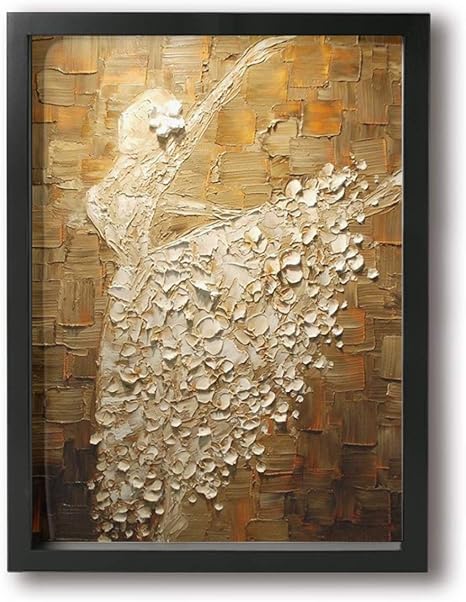 Amazon Co Jp Yong Xinxun 壁掛け絵画 壁飾り キャンバス絵画 ダンス バレエ アート オシャレ ファッション フレーム 部屋 廊下 綺麗 油絵 可愛い絵画 40 30cm ホーム キッチン