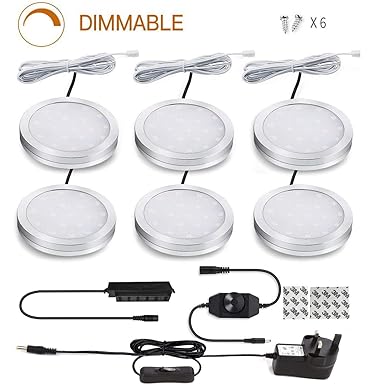 Dimmbare LED-Unterschrankleuchte – 12 W, 1020 lm helle Deckenleuchten für Küchenbeleuchtung unter Schränken, 3000 K, Warmweiß