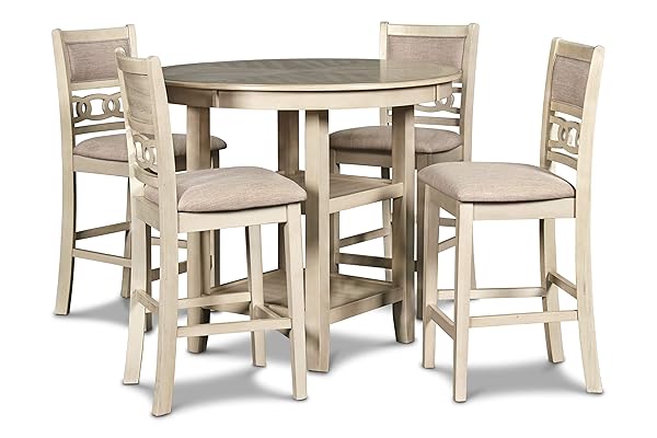 New Classic Furniture Gia Counter Dining Set, Bisque