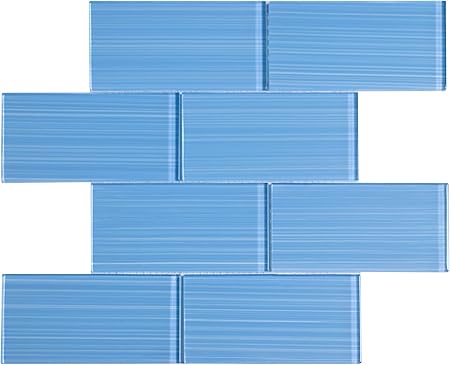 Glass Subway Backsplash Tile Bambu Hand Painted Series For Kitchen