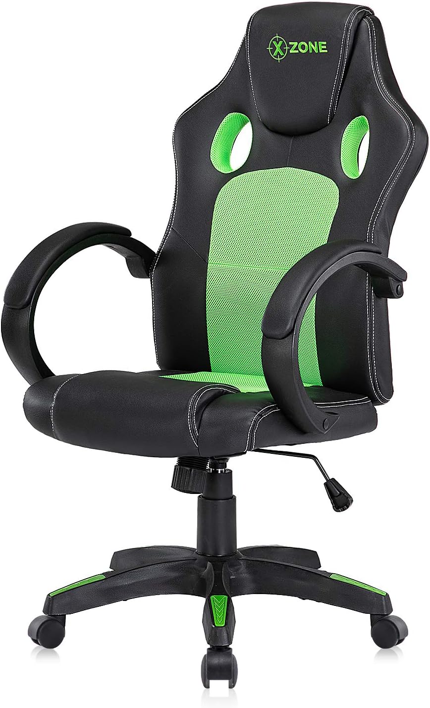Racing Style PU Leather Gaming Chair - Ergonomic Swivel Computer, Office or Gaming Chair Desk Chair HOT (WH0)