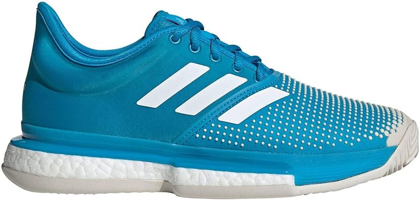 blue adidas tennis shoes