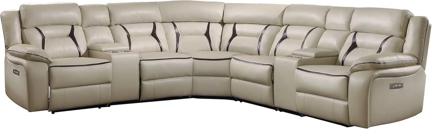 Amazon Com Homelegance Amite 119 X 119 Leather Gel Power