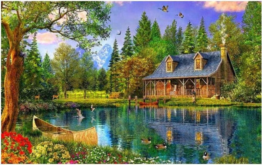 ZBBSHOP DIY 5D Diamond Painting Kits Full Drill Diamond Painting Kits for Adults House Scenery DIY Diamond Art Cross Stitch Paint by Numbers JDSJK2038